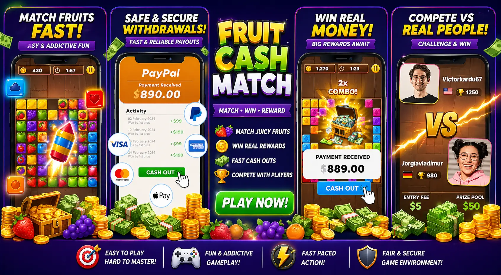 Fruit Match Win Real Money cover art