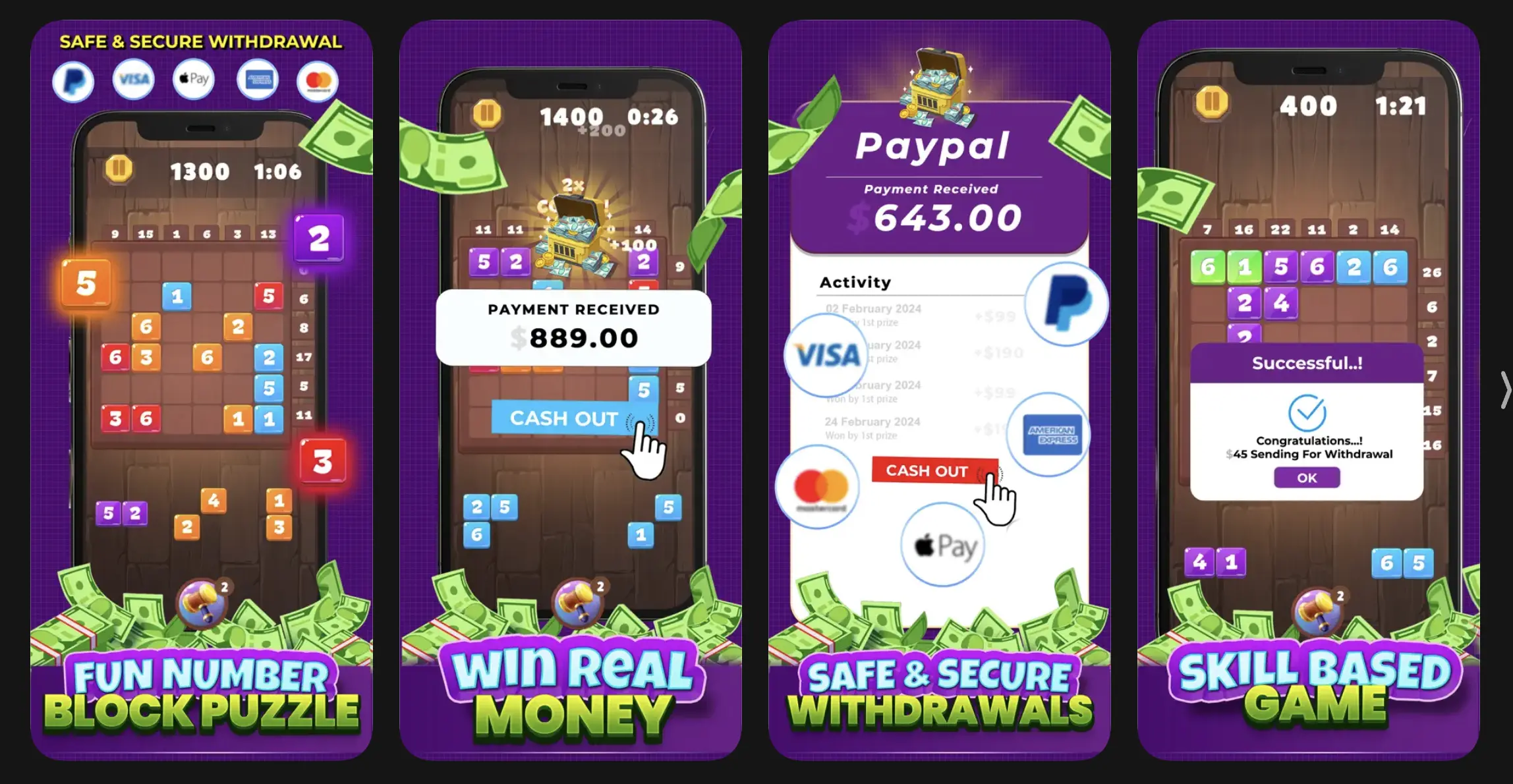 Number Block Puzzle Win Cash cover art
