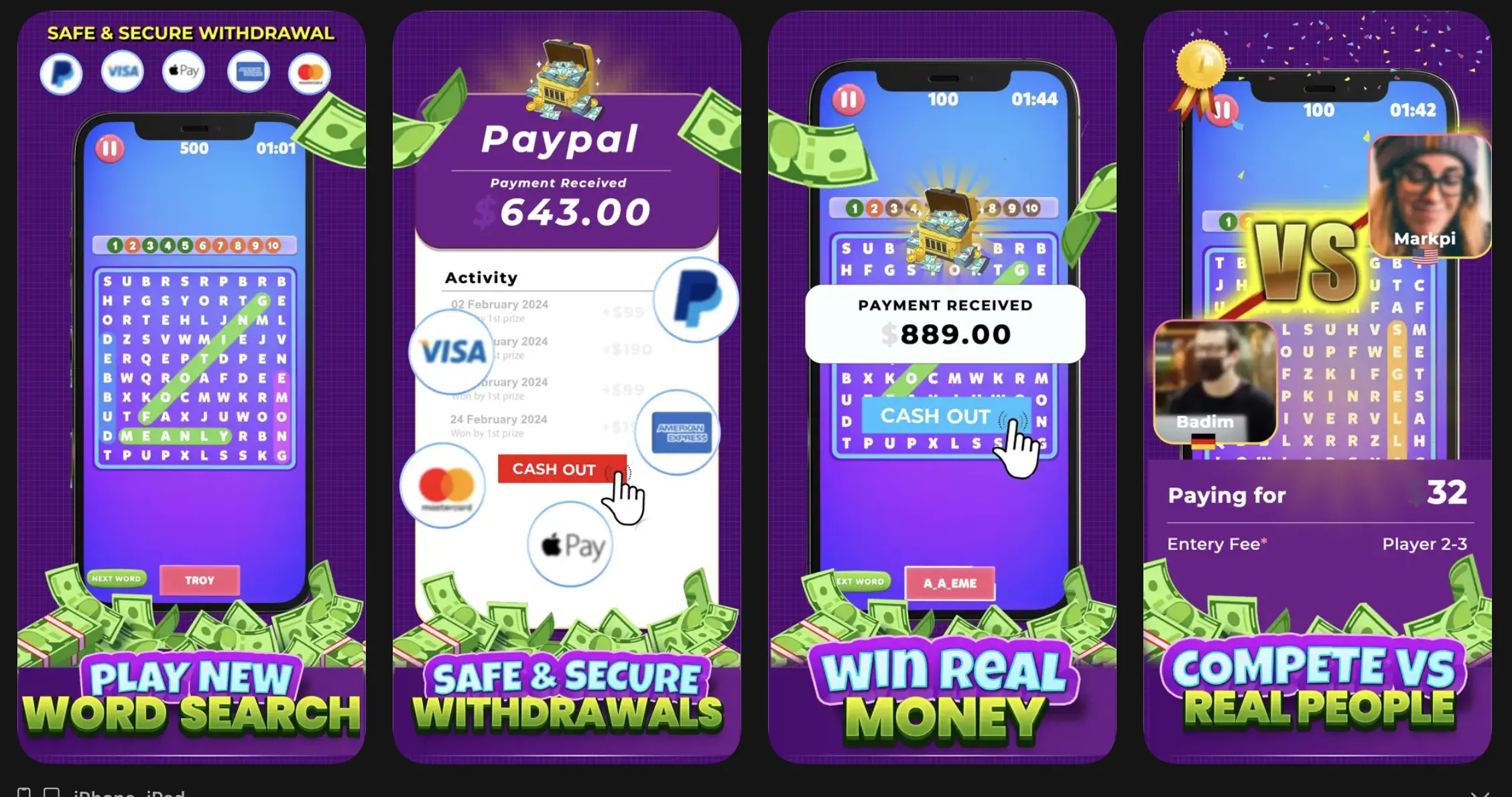 Word Search Real Money Prizes cover art